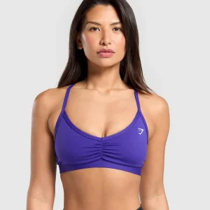 Ruched Strappy Sports Bra