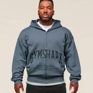 Collegiate Script Zip Up Hoodie