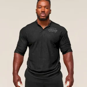 Lightweight Slub Textured 3/4 Henley